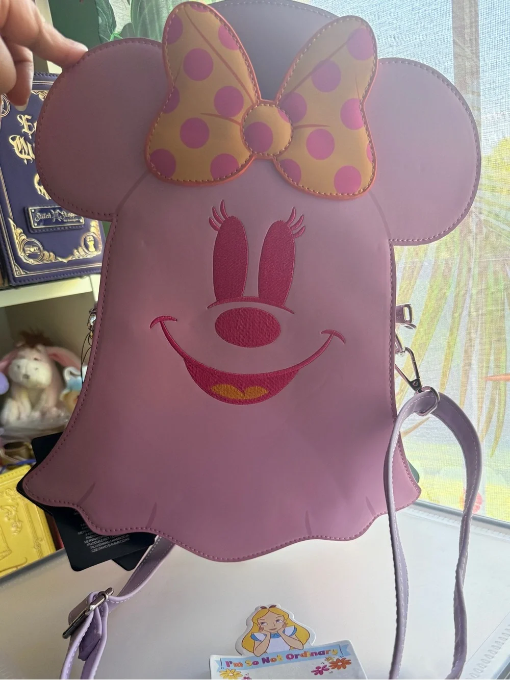Loungefly Disney Ghost Mickey and Minnie Pastel Crossbody Bag NWT - Picture 3 of 6